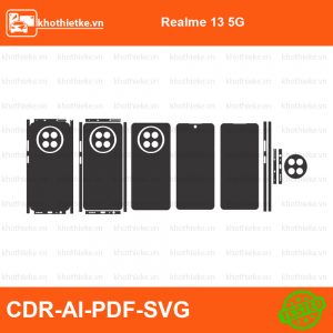 Realme 13 5G File thiết kế Skin, Template Vector chuẩn cắt decal | KhoThiếtKế.vn