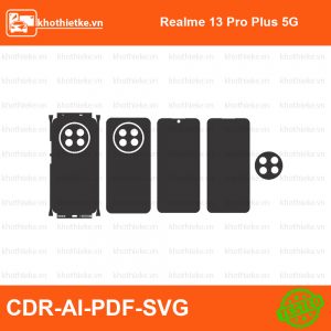 Realme 13 Pro Plus 5G File thiết kế Skin, Template Vector chuẩn cắt decal | KhoThiếtKế.vn
