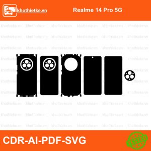 Realme 14 Pro 5G File thiết kế Skin, Template Vector chuẩn cắt decal | KhoThiếtKế.vn