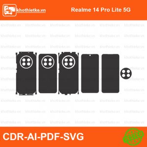 Realme 14 Pro Lite 5G File thiết kế Skin, Template Vector chuẩn cắt decal | KhoThiếtKế.vn