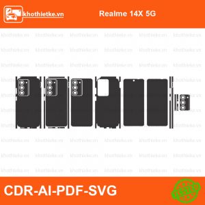 Realme 14X 5G File thiết kế Skin, Template Vector chuẩn cắt decal | KhoThiếtKế.vn
