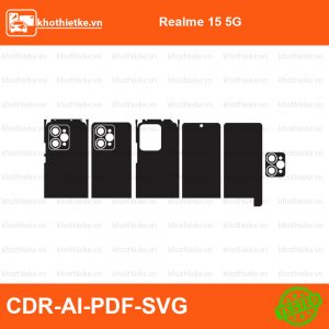Realme 15 5G File thiết kế Skin, Template Vector chuẩn cắt decal | KhoThiếtKế.vn