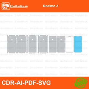 Realme 2 File thiết kế Skin, Template Vector chuẩn cắt decal | KhoThiếtKế.vn