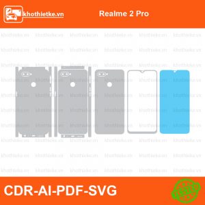 Realme 2 Pro File thiết kế Skin, Template Vector chuẩn cắt decal | KhoThiếtKế.vn
