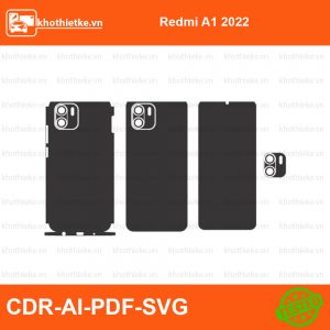 Redmi A1 2022 File thiết kế Skin, Template Vector chuẩn cắt decal | KhoThiếtKế.vn