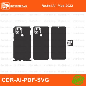 Redmi A1 Plus 2022 File thiết kế Skin, Template Vector chuẩn cắt decal | KhoThiếtKế.vn