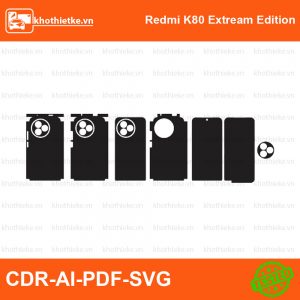 Redmi K80 Extream Edition File thiết kế Skin, Template Vector chuẩn cắt decal | KhoThiếtKế.vn