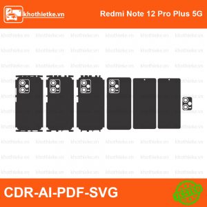 Redmi Note 12 Pro Plus 5G File thiết kế Skin, Template Vector chuẩn cắt decal | KhoThiếtKế.vn
