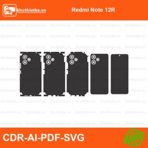 Redmi Note 12R File thiết kế Skin, Template Vector chuẩn cắt decal | KhoThiếtKế.vn