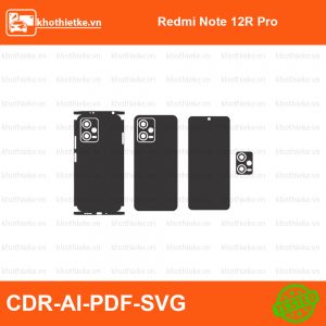 Redmi Note 12R Pro File thiết kế Skin, Template Vector chuẩn cắt decal | KhoThiếtKế.vn
