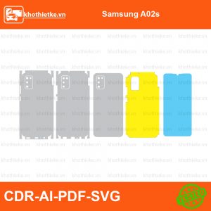 Samsung A02s File thiết kế Skin, Template Vector chuẩn cắt decal | KhoThiếtKế.vn