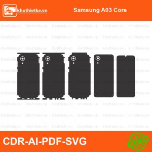 Samsung A03 Core File thiết kế Skin, Template Vector chuẩn cắt decal | KhoThiếtKế.vn