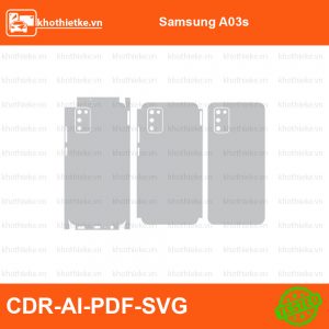Samsung A03s File thiết kế Skin, Template Vector chuẩn cắt decal | KhoThiếtKế.vn