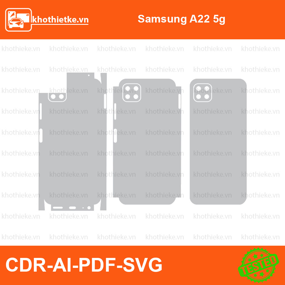 Samsung A22 5g File thiết kế Skin, Template Vector chuẩn cắt decal | KhoThiếtKế.vn
