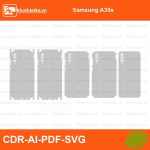 Samsung A30s File thiết kế Skin, Template Vector chuẩn cắt decal | KhoThiếtKế.vn