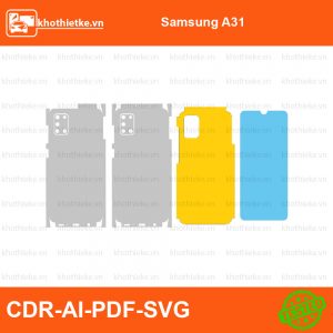 Samsung A31 File thiết kế Skin, Template Vector chuẩn cắt decal | KhoThiếtKế.vn