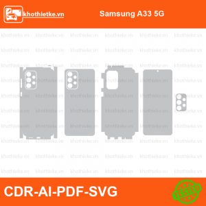 Samsung A33 5G File thiết kế Skin, Template Vector chuẩn cắt decal | KhoThiếtKế.vn