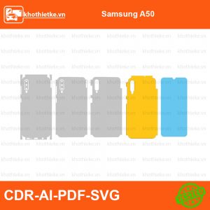Samsung A50 File thiết kế Skin, Template Vector chuẩn cắt decal | KhoThiếtKế.vn