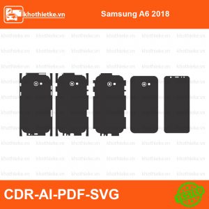 Samsung A6 2018 File thiết kế Skin, Template Vector chuẩn cắt decal | KhoThiếtKế.vn