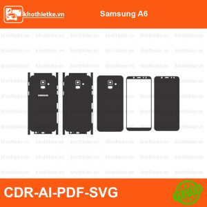 Samsung A6 File thiết kế Skin, Template Vector chuẩn cắt decal | KhoThiếtKế.vn