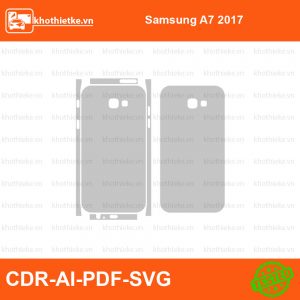 Samsung A7 2017 File thiết kế Skin, Template Vector chuẩn cắt decal | KhoThiếtKế.vn