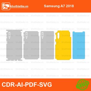 Samsung A7 2018 File thiết kế Skin, Template Vector chuẩn cắt decal | KhoThiếtKế.vn