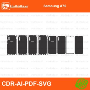 Samsung A70 File thiết kế Skin, Template Vector chuẩn cắt decal | KhoThiếtKế.vn