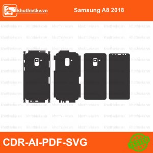 Samsung A8 2018 File thiết kế Skin, Template Vector chuẩn cắt decal | KhoThiếtKế.vn