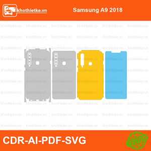 Samsung A9 2018 File thiết kế Skin, Template Vector chuẩn cắt decal | KhoThiếtKế.vn