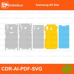 Samsung A9 Star File thiết kế Skin, Template Vector chuẩn cắt decal | KhoThiếtKế.vn