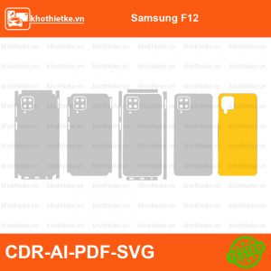 Samsung F12 File thiết kế Skin, Template Vector chuẩn cắt decal | KhoThiếtKế.vn