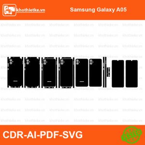 Samsung Galaxy A05 File thiết kế Skin, Template Vector chuẩn cắt decal | KhoThiếtKế.vn