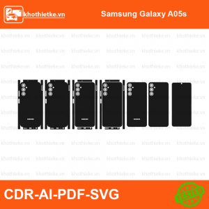 Samsung Galaxy A05s File thiết kế Skin, Template Vector chuẩn cắt decal | KhoThiếtKế.vn