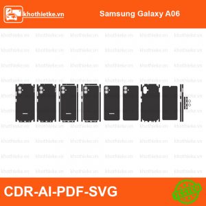 Samsung Galaxy A06 File thiết kế Skin, Template Vector chuẩn cắt decal | KhoThiếtKế.vn