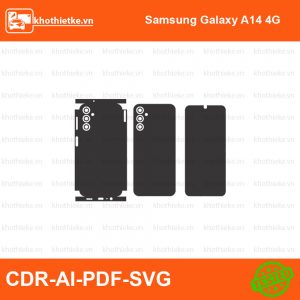 Samsung Galaxy A14 4G File thiết kế Skin, Template Vector chuẩn cắt decal | KhoThiếtKế.vn