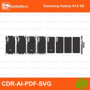 Samsung Galaxy A15 5G File thiết kế Skin, Template Vector chuẩn cắt decal | KhoThiếtKế.vn