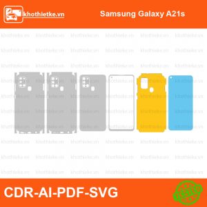 Samsung Galaxy A21s File thiết kế Skin, Template Vector chuẩn cắt decal | KhoThiếtKế.vn