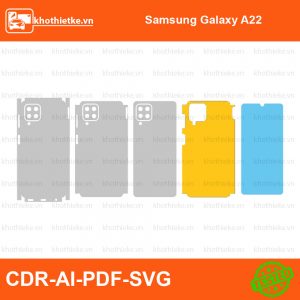 Samsung Galaxy A22 File thiết kế Skin, Template Vector chuẩn cắt decal | KhoThiếtKế.vn
