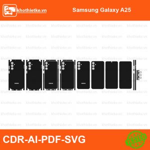 Samsung Galaxy A25 File thiết kế Skin, Template Vector chuẩn cắt decal | KhoThiếtKế.vn