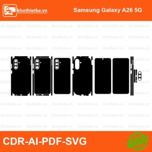 Samsung Galaxy A26 5G File thiết kế Skin, Template Vector chuẩn cắt decal | KhoThiếtKế.vn