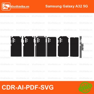 Samsung Galaxy A32 5G File thiết kế Skin, Template Vector chuẩn cắt decal | KhoThiếtKế.vn