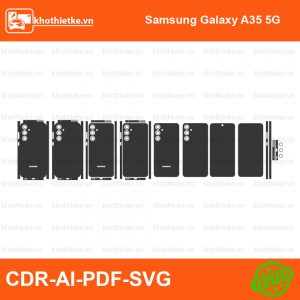 Samsung Galaxy A35 5G File thiết kế Skin, Template Vector chuẩn cắt decal | KhoThiếtKế.vn