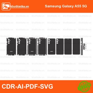 Samsung Galaxy A55 5G File thiết kế Skin, Template Vector chuẩn cắt decal | KhoThiếtKế.vn