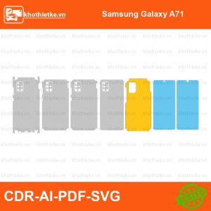 Samsung Galaxy A71 File thiết kế Skin, Template Vector chuẩn cắt decal | KhoThiếtKế.vn