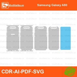 Samsung Galaxy A80 File thiết kế Skin, Template Vector chuẩn cắt decal | KhoThiếtKế.vn