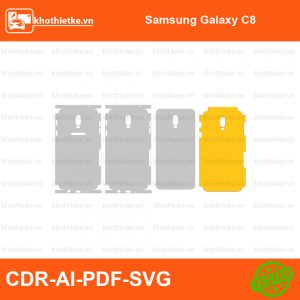 Samsung Galaxy C8 File thiết kế Skin, Template Vector chuẩn cắt decal | KhoThiếtKế.vn