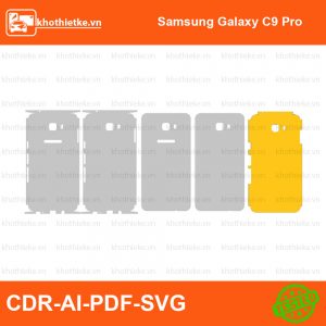 Samsung Galaxy C9 Pro File thiết kế Skin, Template Vector chuẩn cắt decal | KhoThiếtKế.vn