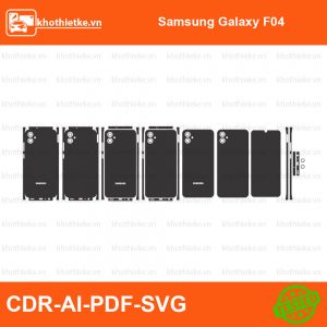 Samsung Galaxy F04 File thiết kế Skin, Template Vector chuẩn cắt decal | KhoThiếtKế.vn
