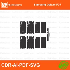 Samsung Galaxy F05 File thiết kế Skin, Template Vector chuẩn cắt decal | KhoThiếtKế.vn