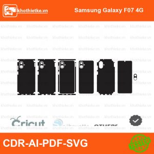 Samsung Galaxy F07 4G File thiết kế Skin, Template Vector chuẩn cắt decal | KhoThiếtKế.vn